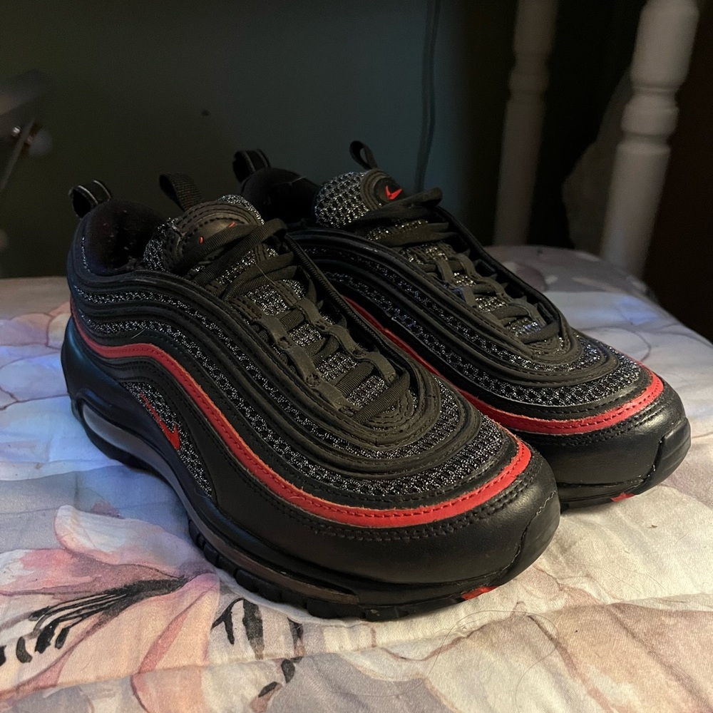 Nike Men's Air Max 97 Black with Red Accents